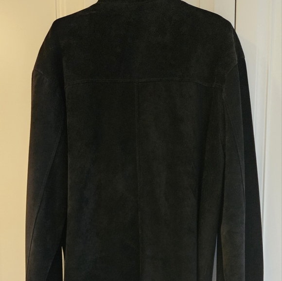 Mens Suede black coat - Picture 3 of 6